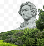 湖南长沙晌午毛主席雕像橘子洲头雕塑