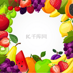 甜蜜夏天图片_水果框架模板水果框架模板木瓜梨