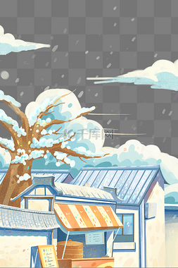 冬日街道雪景