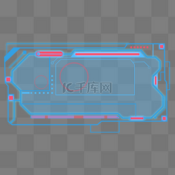 边框赛博朋克图片_科技机械标题框
