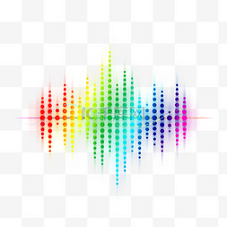 动感声波图片_彩虹渐变声波均衡器光效