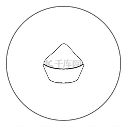 chocolatecake图片_圆形矢量插图中的纸杯蛋糕黑色图