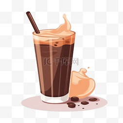 奶茶手绘饮品图片_卡通手绘甜品饮料奶茶