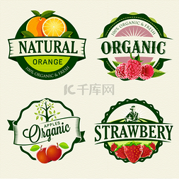 fruta图片_新鲜 & 有机标签集