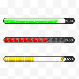 百分比条图片_进度条游戏ui图标椭圆长条形