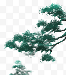 中国风松树水墨风景