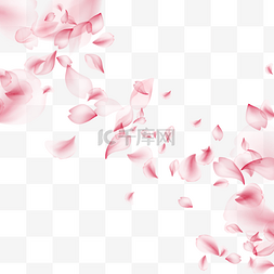 粉色浪漫动感光效樱花边框