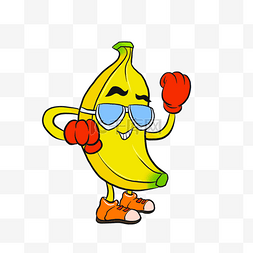 卡通香蕉人图片_卡通黄色香蕉人