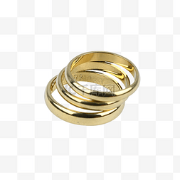 金色黄金闪光戒指饰品