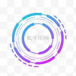 仪表盘科技仪表盘图片_渐变炫彩科技科幻圆环仪表盘界面