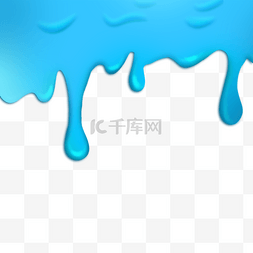 蓝色水滴框图片_蓝色装饰水滴边框