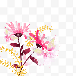 蝴蝶粉色花卉光效样式创意