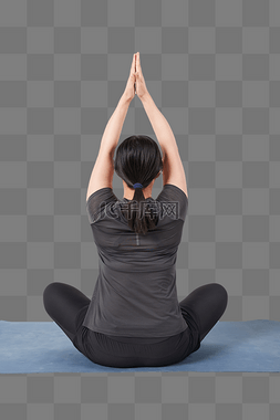 合并图片_做瑜伽减肥双手向上合并