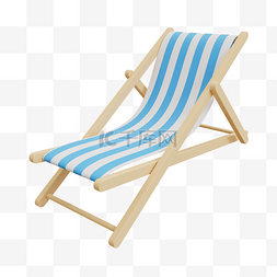 夏季图片_3DC4D立体夏日休闲躺椅