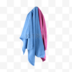 干净紫色图片_柔软蓝色干净纺织品毛巾