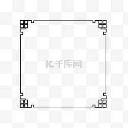 中国式黑条纹框架矢量素材