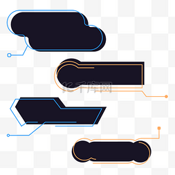 未来科技文本框图片_文本框未来主义标题黑色