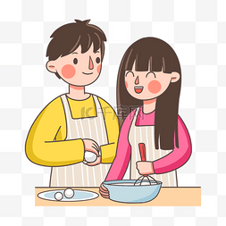 团子图片_月见节日本家庭制作月见团子插画