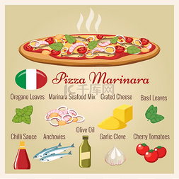 美味海鲜披萨图片_海鲜披萨配配料海鲜披萨披萨卤汁