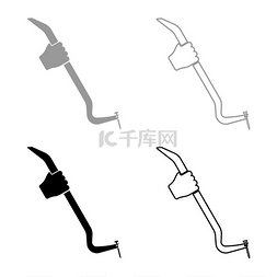 拔图片_工具在手上移除指甲夹拉动设置图