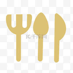 黄色餐具卡通instagram图标