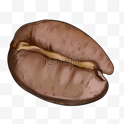 写实风格褐色咖啡豆