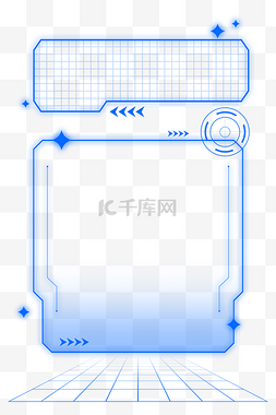 酸性滑板图片_蓝色科技酸性边框