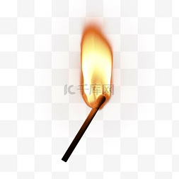 火焰燃烧高温气体发光火柴