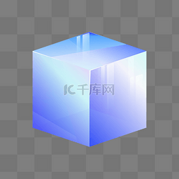 正方形立体图片_透明立体方块图形