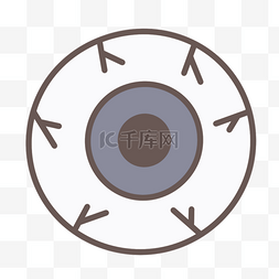 白色眼球图片_眼球鬼怪万圣节蓝色白色图片