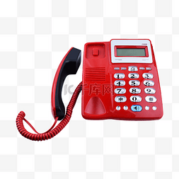 办公电话图片_红色电话