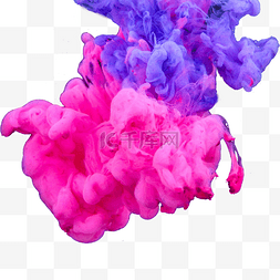 抽象水墨花紫色图片_墨水摄影图七彩抽象粉色
