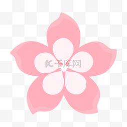 可爱粉色樱花平面画