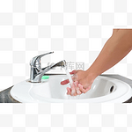 抗肺炎勤洗手健康的人