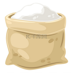 金沙面粉图片_一袋面粉的插图。