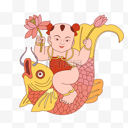 贴年画图片_年画娃娃虎年新年过年