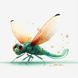 卡通昆虫蜻蜓图片_手绘夏天昆虫蜻蜓动物