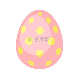 快乐点缀图片_复活节快乐装饰蛋的插图。