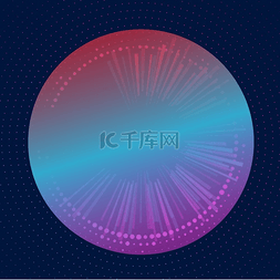 圆形几何海报图片_具有突发动态线或射线的抽象圆形