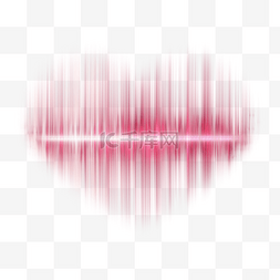 爱心几何线条图片_粉色线条光效抽象爱心