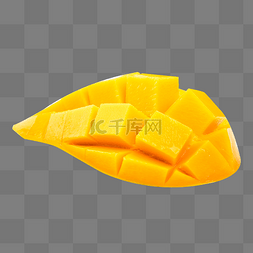 黄色的水果图片_切开的芒果