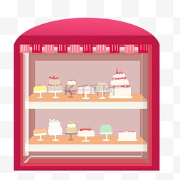 粉色蛋糕甜品图片_蛋糕店甜品橱窗