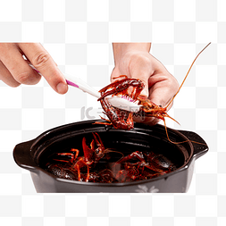 清洗洗刷小龙虾生鲜食材