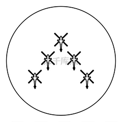 空中军队图标中的战斗直升机组军