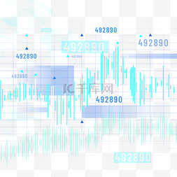 蓝色科技商务素材图片_股票市场走势图分析图解