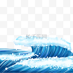 蓝色海水海浪