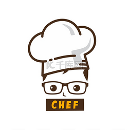 卡通厨师矢量厨师图片_男主厨角色卡通艺术标志图标矢量