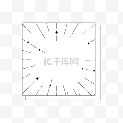 漫画星星线条背景框标题框