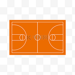 篮球篮球场图片_土红色篮球场剪贴画