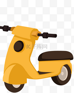 黄色小车电车电瓶车